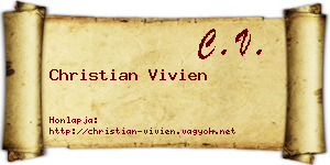 Christian Vivien névjegykártya